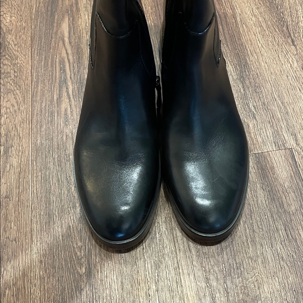 New Tory Burch Milano Mezzo Embossed Leather Riding Boots - Picture 6 of 7